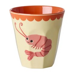 Bicchiere medio in melamina con gamberetto | Gallinasmilza