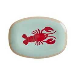 Piatto ovale da dolce con aragosta | Gallinasmilza