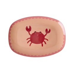 Piatto ovale da dolce con granchietto | Gallinasmilza