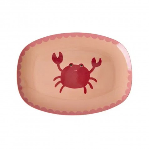 Piatto ovale da dolce con granchietto | Gallinasmilza