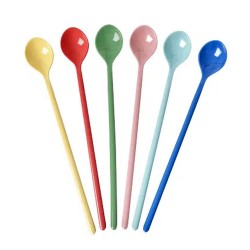 Set 6 cucchiaini lunghi in colori assortiti | Gallinasmilza