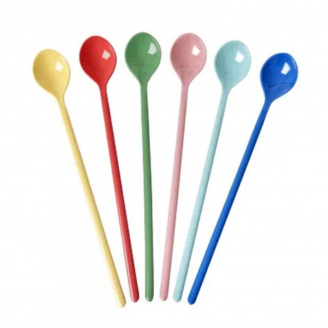 Set 6 cucchiaini lunghi in colori assortiti | Gallinasmilza