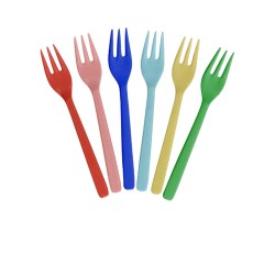 Set 6 forchette da dessert in colori assortiti | Gallinasmilza