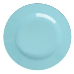 Piatto piano circolare in melamina celeste | Gallinasmilza