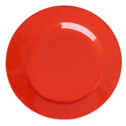 Piatto piano circolare in melamina rossa | Gallinasmilza