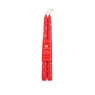 Candele rosse con cuoricini decorati | Gallinasmilza