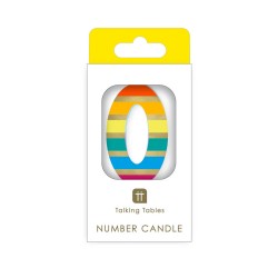 Candelina di compleanno arcobaleno numero 0 | Gallinasmilza 2