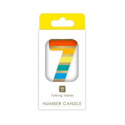 Candelina di compleanno arcobaleno numero 7 | Gallinasmilza 2