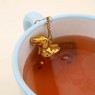 Infusore da tè in acciaio inox a forma di bassotto dorato |
