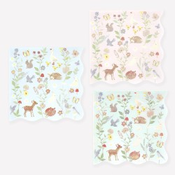 Tovagliolini di carta con motivo floreale e farfalle |