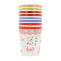 Bicchieri di Carta Colorati Tema Gatto | Gallinasmilza 2