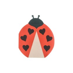 Tovaglioli di carta a forma di coccinella a quadretti | 2