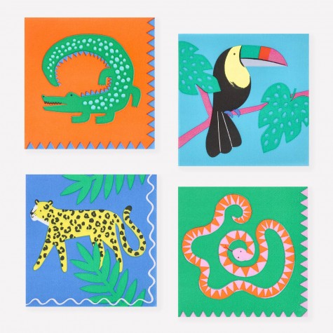 Tovagliolini di Carta a Tema Giungla | Gallinasmilza