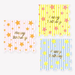 Tovagliolini di Carta a Righe e Stelle  | Gallinasmilza