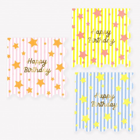 Tovagliolini di Carta a Righe e Stelle  | Gallinasmilza