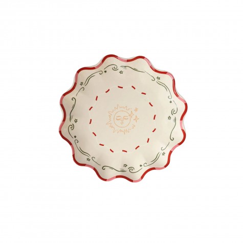 Piattino da dolce in ceramica con bordo ondulato | Gallinasmilza