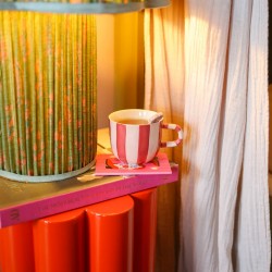 Tazza in ceramica a righe bordeaux | Gallinasmilza 2