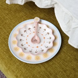 Piatto da dolce in ceramica con soli e scritta | Gallinasmilza 2