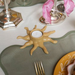 Portacandele in ceramica a forma di sole | Gallinasmilza 2
