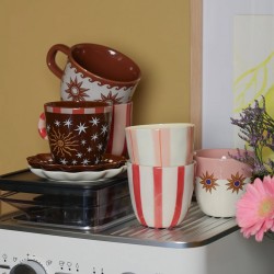 Bicchiere in ceramica con sole e stelle | Gallinasmilza 2