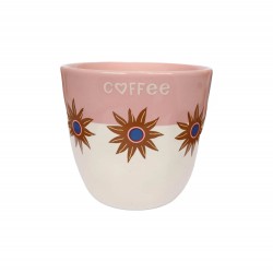 Bicchiere in ceramica bicolor con stelle | Gallinasmilza