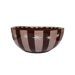 Tazza da colazione in ceramica a righe con stelline |