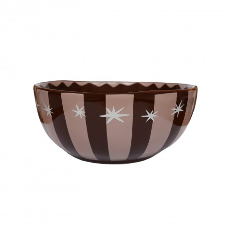 Tazza da colazione in ceramica a righe con stelline |