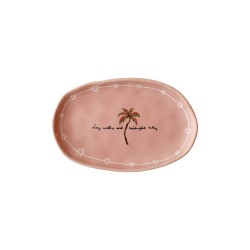 Piattino ovale in ceramica con palma | Gallinasmilza