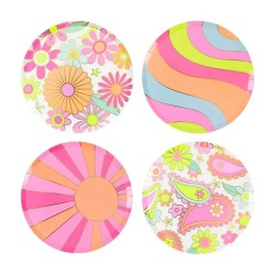 Piattini di Carta Colorati Anni 70 | Gallinasmilza