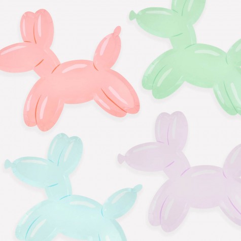 Piatti di Carta Colorati Cagnolino | Gallinasmilza