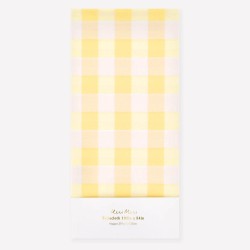 Tovaglia di carta a quadretti gialla | Gallinasmilza