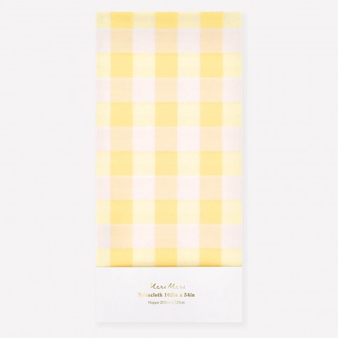 Tovaglia di carta a quadretti gialla | Gallinasmilza