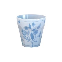 Bicchiere Azzurro Fiori Melamina | Gallinasmilza