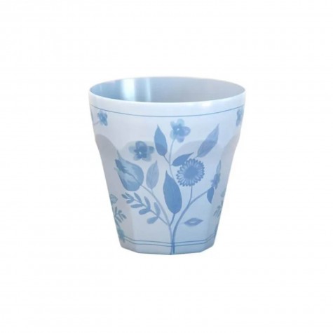 Bicchiere Azzurro Fiori Melamina | Gallinasmilza