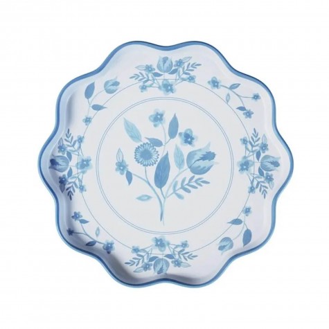 Piattino Melamina Fiori Blu | Gallinasmilza