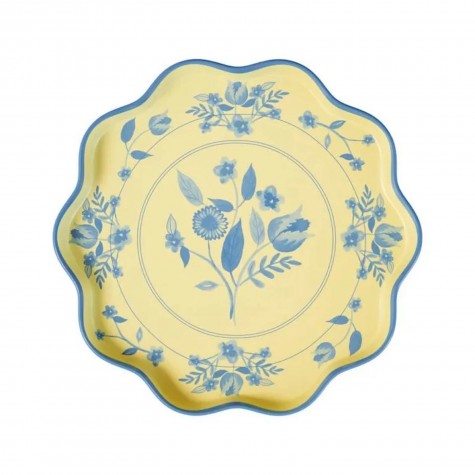 Piattino Melamina Fiori Giallo  | Gallinasmilza