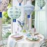Set 3 Lanterne di Carta Decorative Blu | Gallinasmilza