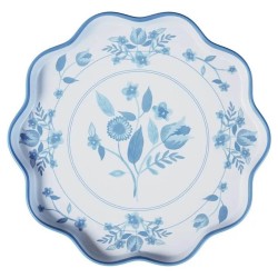 Piatto Melamina Blu a Fiori | Gallinasmilza
