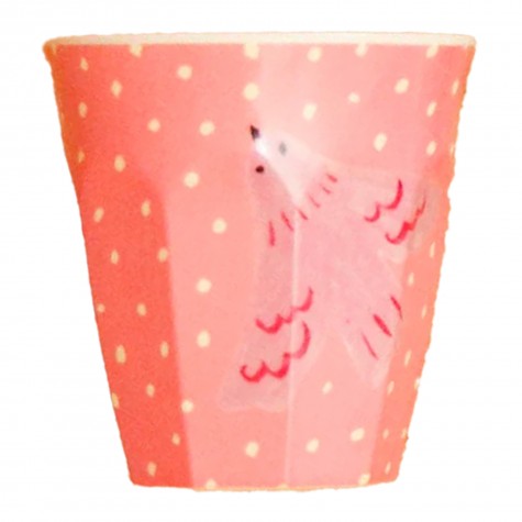 Bicchiere piccolo con colombina rosa