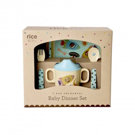 Set pappa in melamina con cani nello...