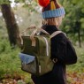 Zainetto bimbo in materiale riciclato verde oliva |