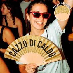 Ventaglio glitterato dorato... 2