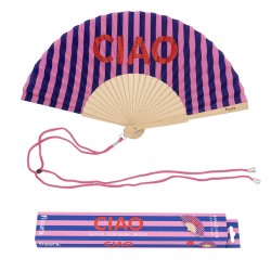 Ventaglio "CIAO" a righe...