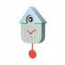 Orologio a cucù - Casetta a righe azzurre e beige |