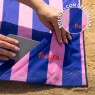 Telo mare in microfibra a righe "CIAO" | Gallinasmilza