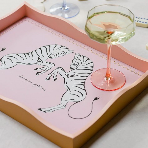 Vassoio rettangolare in legno con...