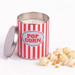 Candela al mais scoppiato a righe “Popcorn”  | Gallinasmilza