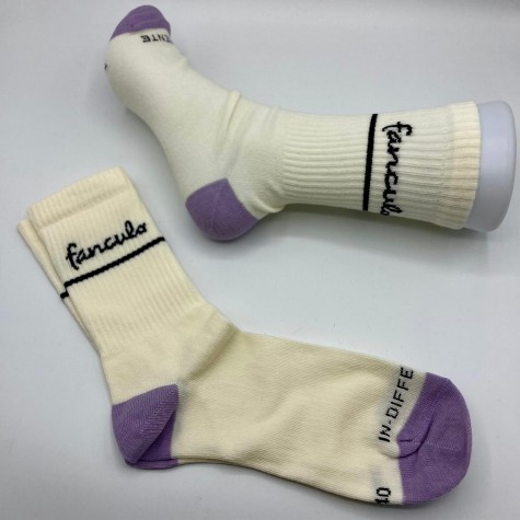 Calzini bianchi con scritta “Fancul*” | Gallinasmilza