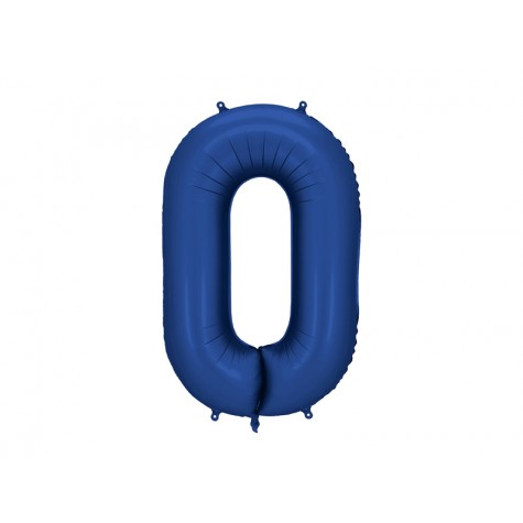 Palloncino compleanno numero 0 blu scuro | Gallinasmilza