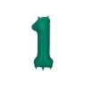 Palloncino compleanno numero 1 verde scuro | Gallinasmilza
